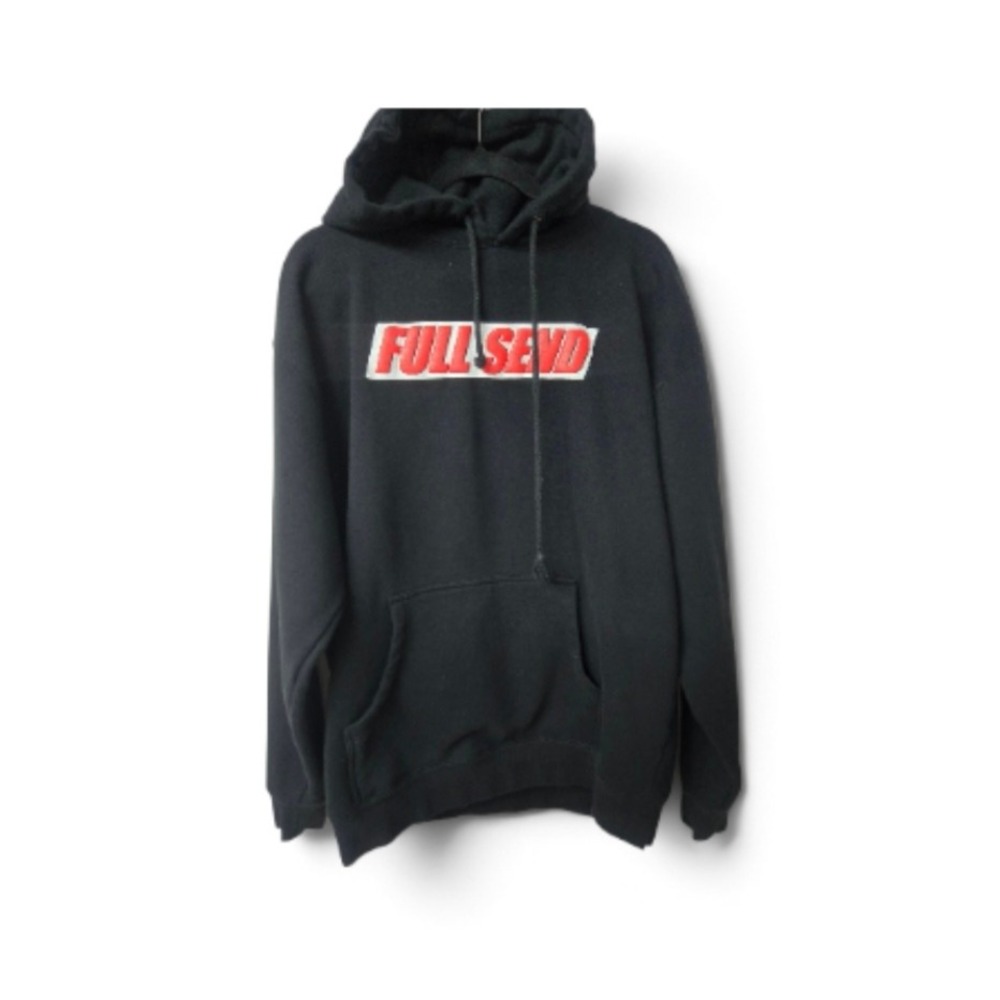 Full Send Nelk Boys HoodieOG Block Logo Black Sweatshirt Mens Large Gorpcore
